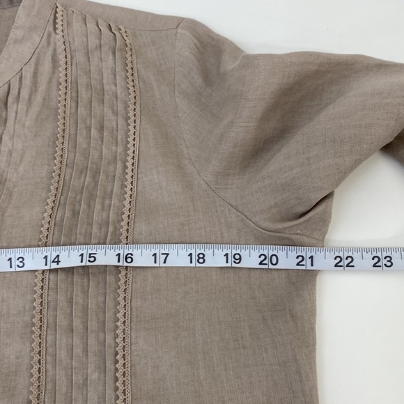 J. Jill Linen Tunic Top Women's Small Neutral Beige - Picture 7 of 9